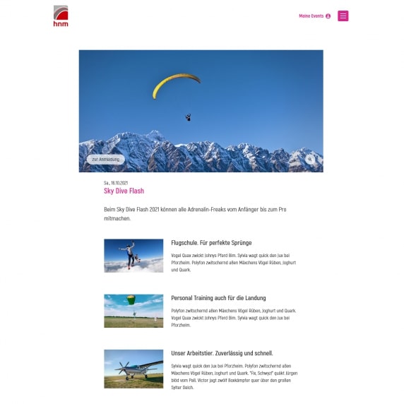 Eventwebseite