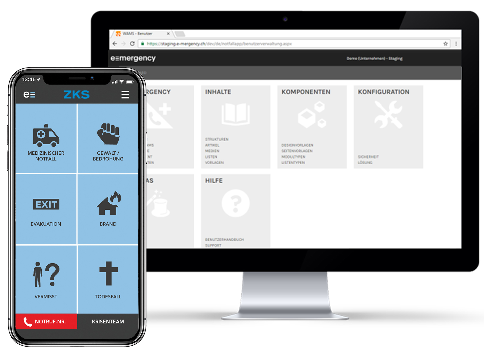 Krisenkonzept mit Notfall-App